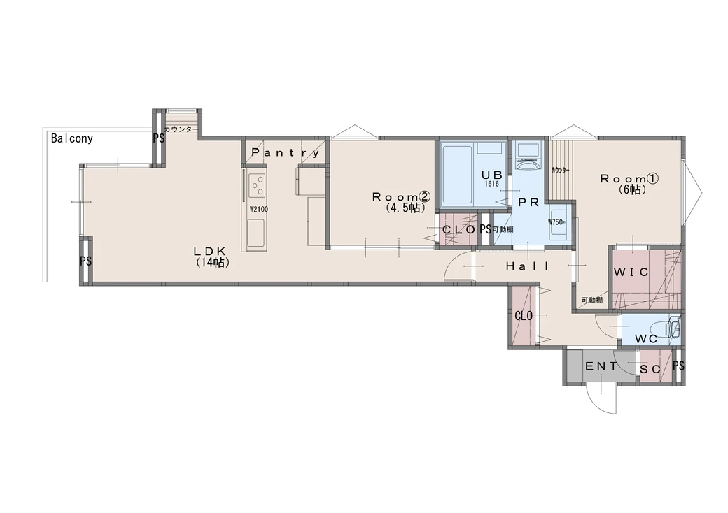 D PLAN の間取り図