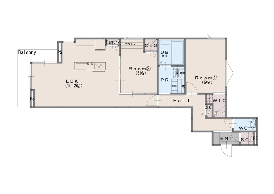 F PLAN の間取り図