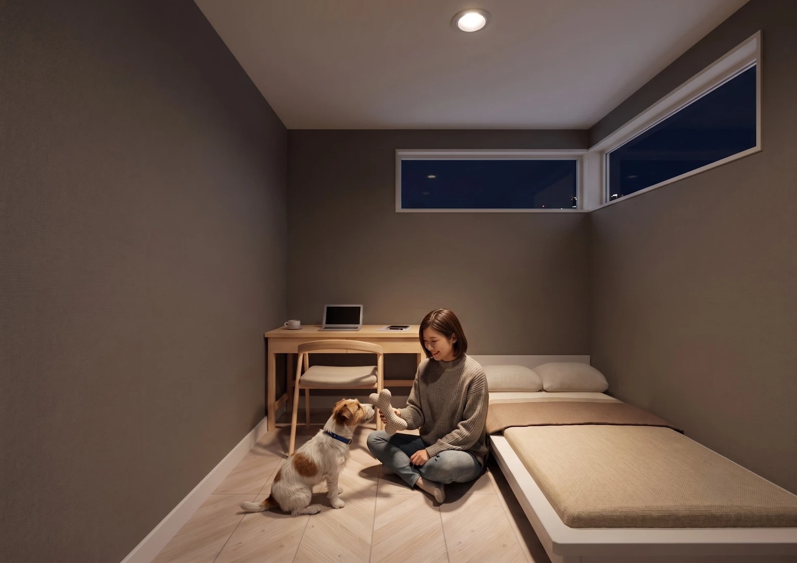愛犬と過ごす洋室のイメージ